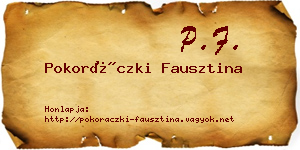 Pokoráczki Fausztina névjegykártya